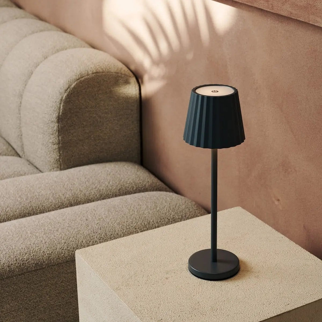 Maya cordless lamp overhead view cylindrical silhouette