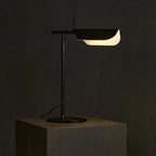 Marcello travertine lamp warm ambient glow in living room