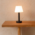 Zoe rechargeable lamp touch-dim control close-up