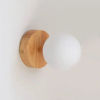 Richella light brown wall lamp full product view on white background