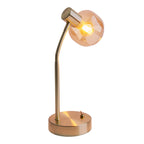 Libby Brass & Amber Glass Table Lamp