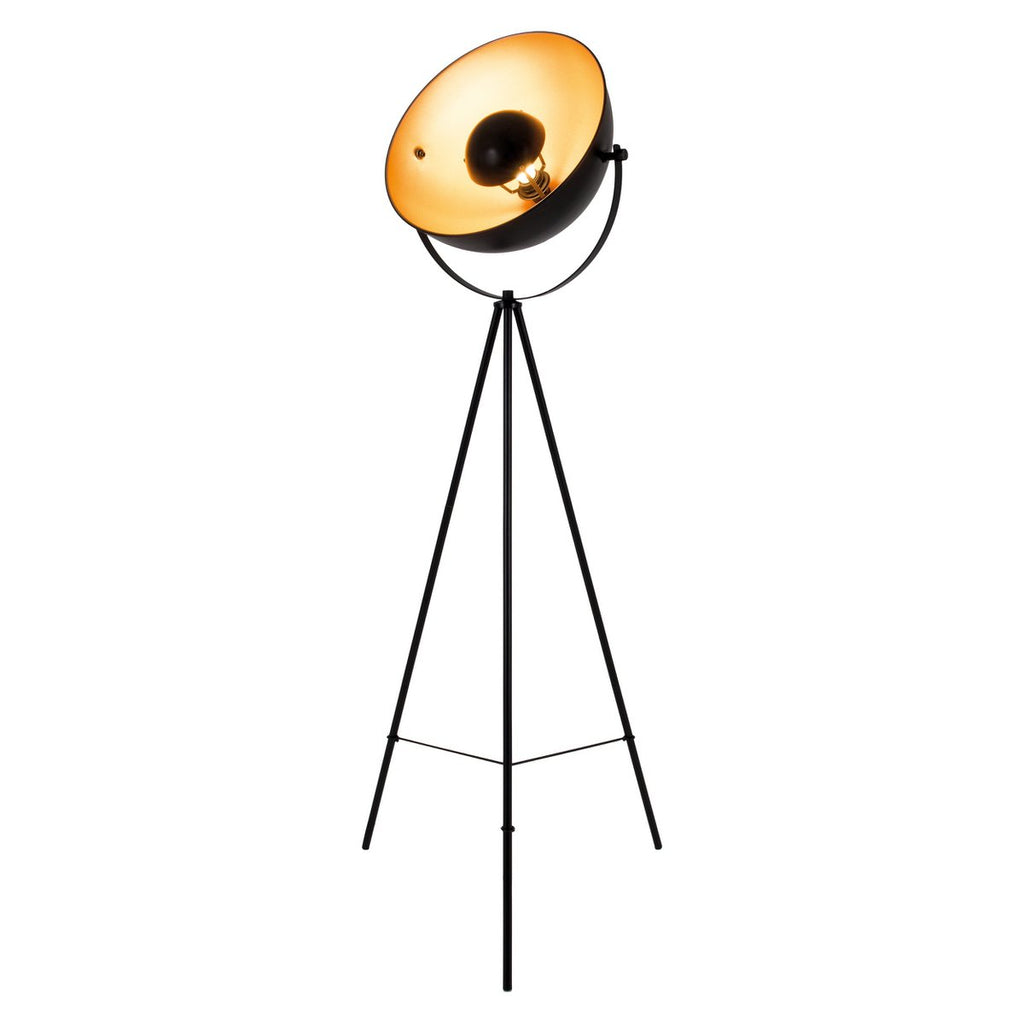 Bernice Black & Gold Tripod Floor Lamp