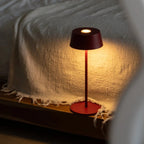 Hugo Berry Red Metal Rechargeable Touch Table Lamp