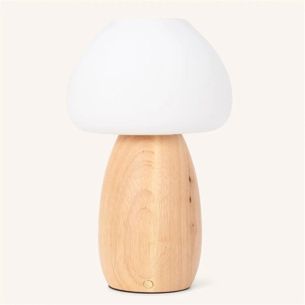 Beer wood glass lamp on outdoor terrace