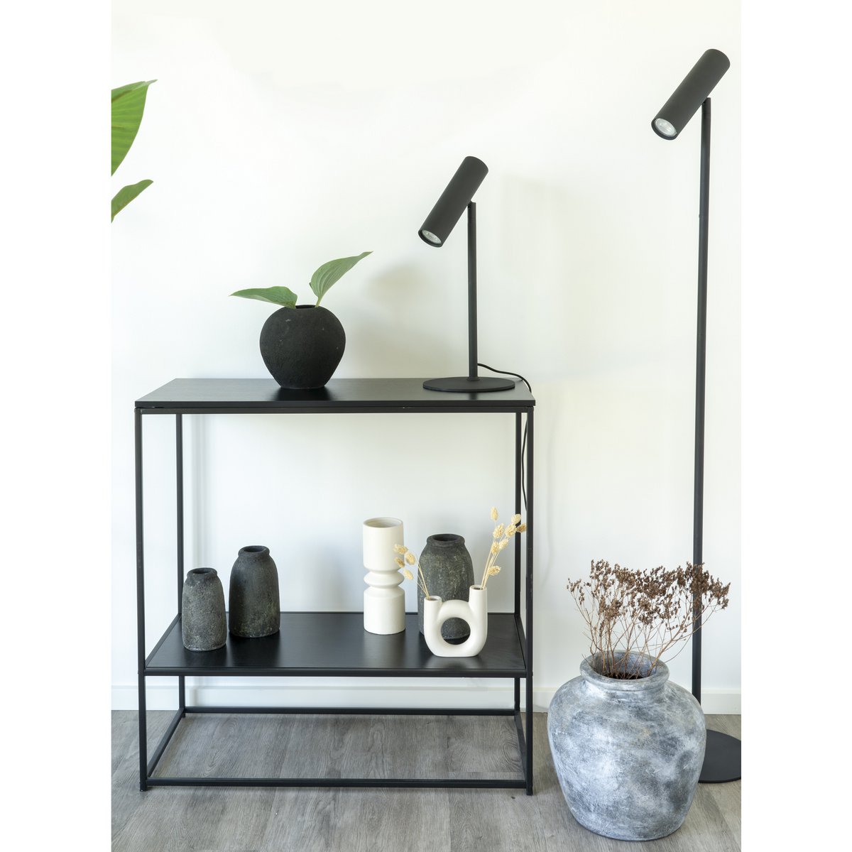 Paris black steel adjustable floor lamp 210 cm
