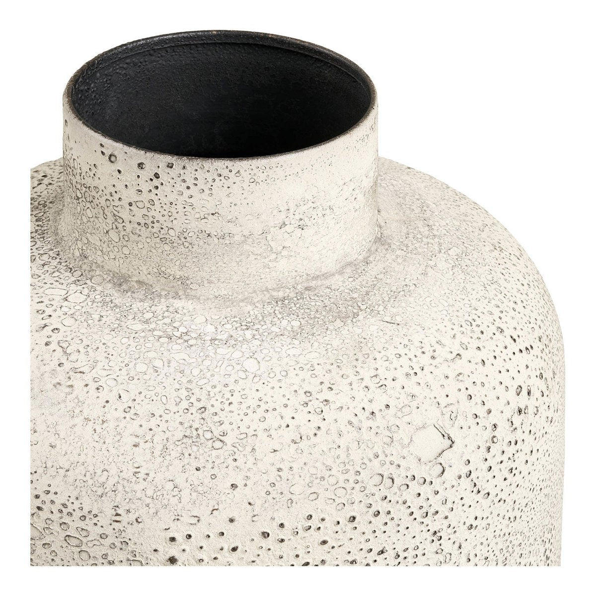 Hou Floor Vase – Antique Beige Metal