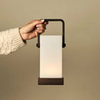 Harper rechargeable lamp in living room console