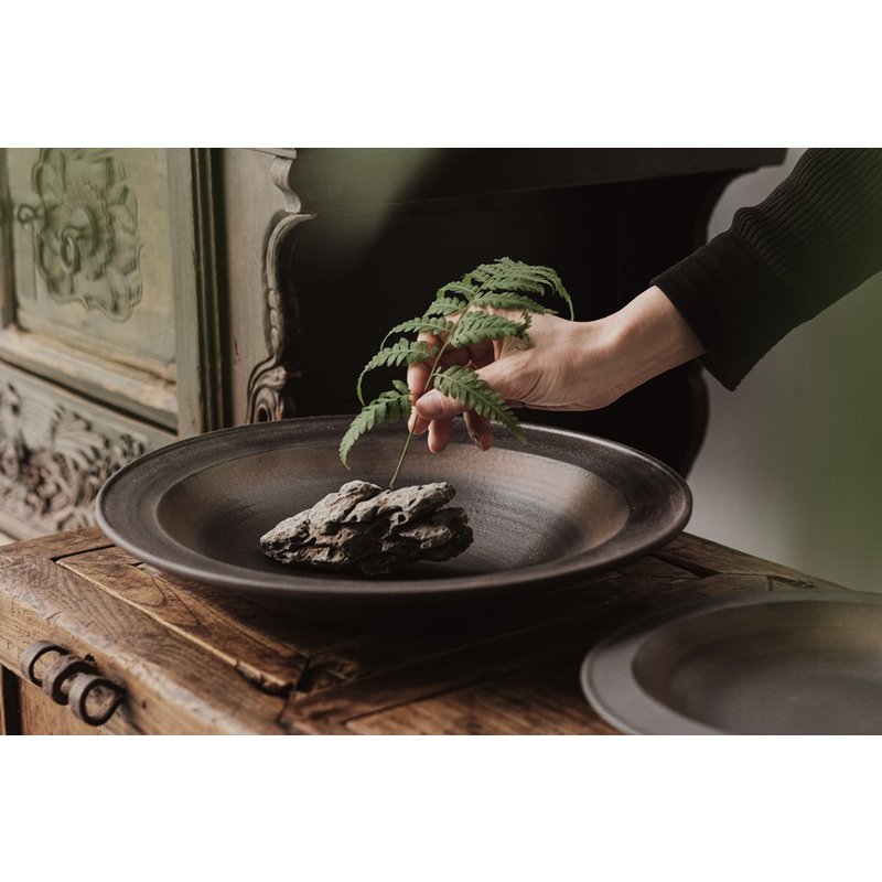 New Modern ceramic large flat bowl East+West, ULF06BB