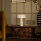 Jape metal lamp in living room retro-inspired setting