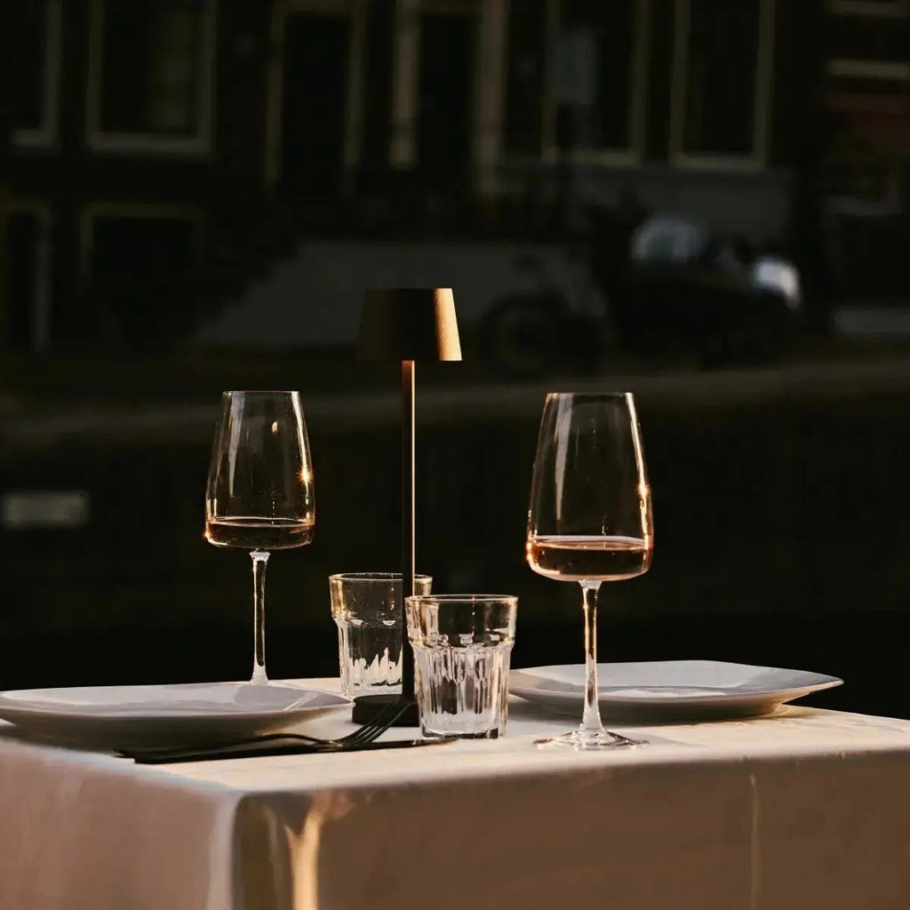 Vondel lamp showing three light modes comparison