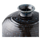 Midnight Wave dark blue vase as floor accent in entryway