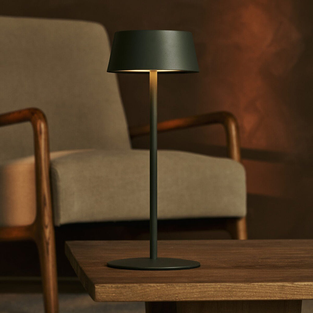 Hugo Olive Green Metal Rechargeable Touch Table Lamp