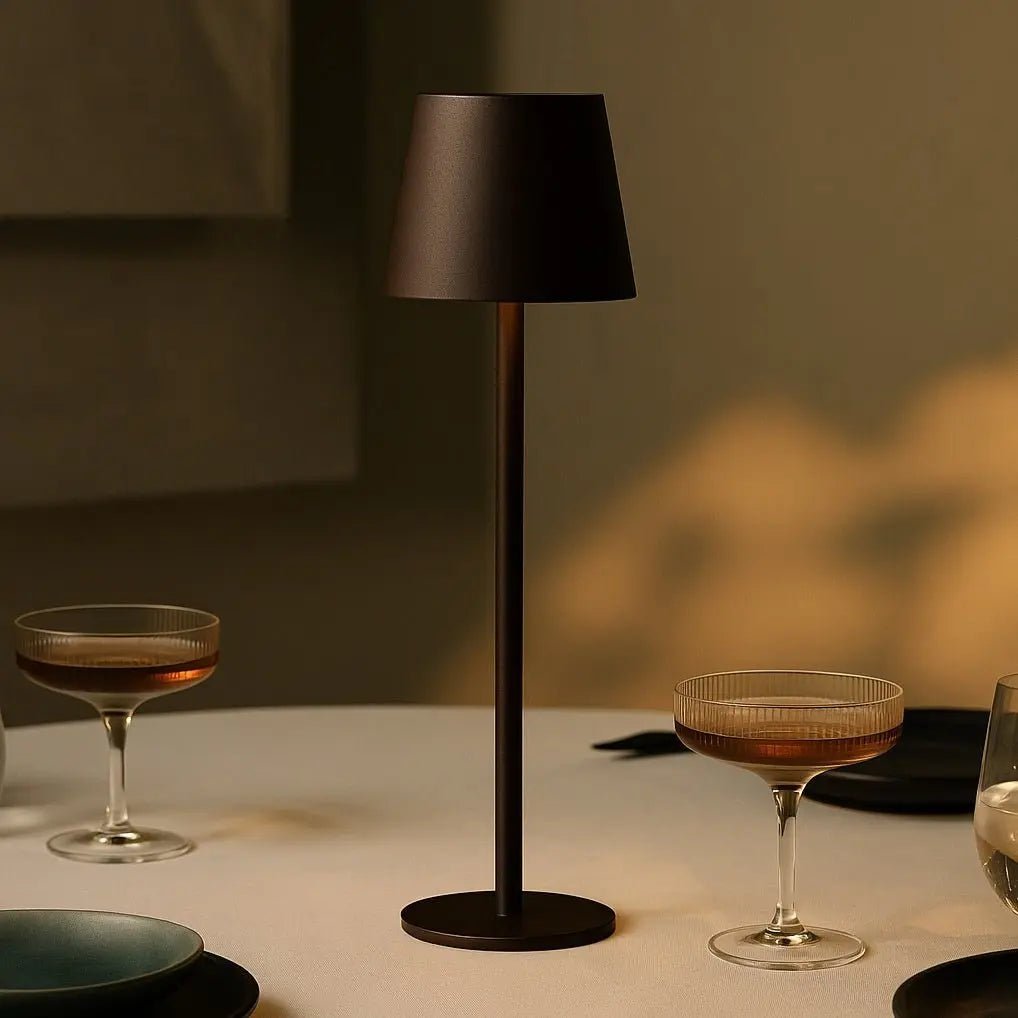 Jasper Mocha Brown Metal Cordless Rechargeable Table Lamp