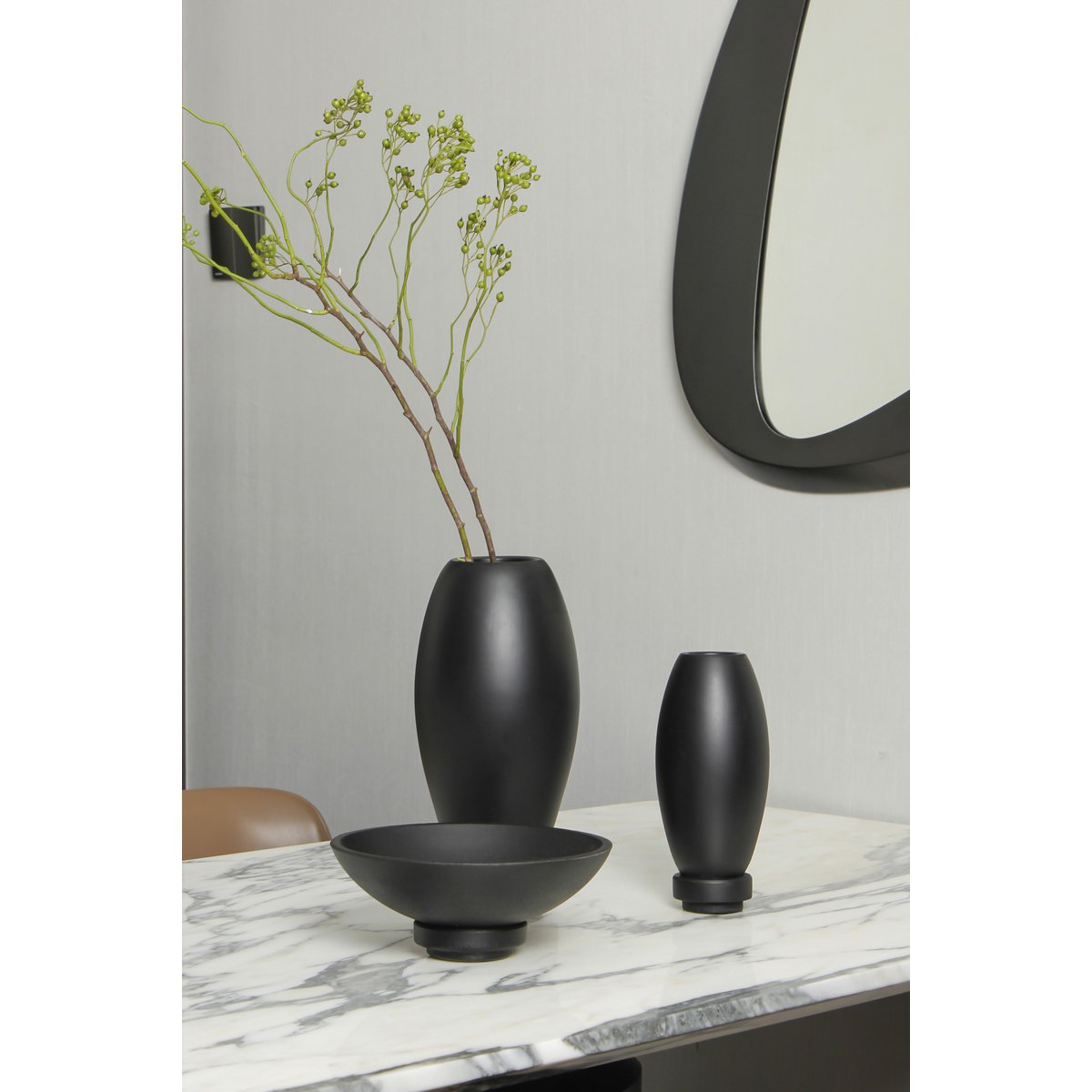 Innovative modern vase, microcement, Top Design, RUD22BK