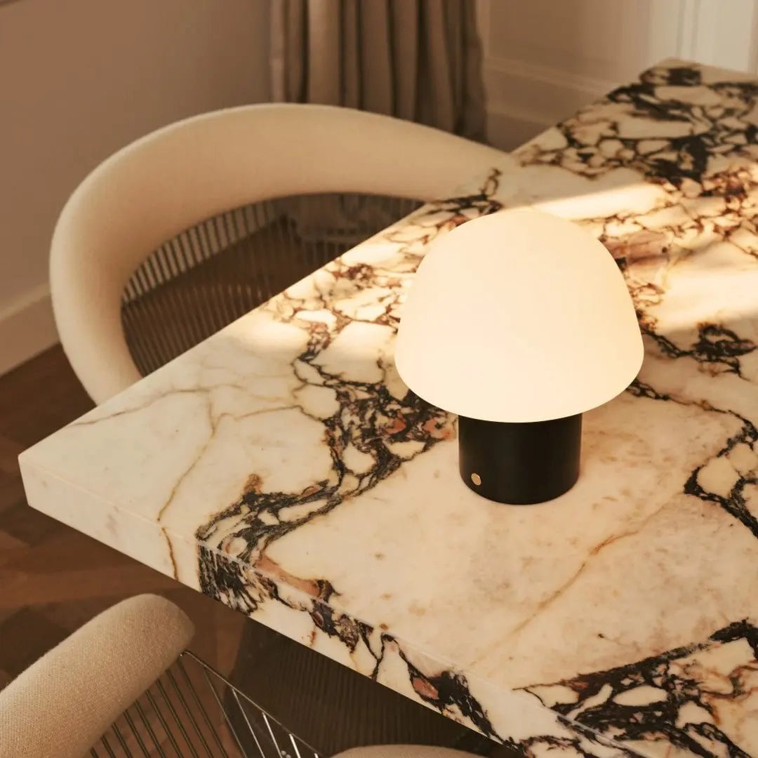 Yannick rechargeable lamp touch-dim control close-up