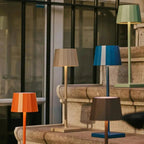 Wouter metal lamp in living room console setting