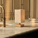 Bob Light Brown Wood & Linen Cordless Table Lamp