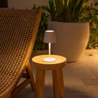 James cordless lamp overhead view cylindrical silhouette