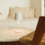 James rechargeable lamp touch-dim function close-up