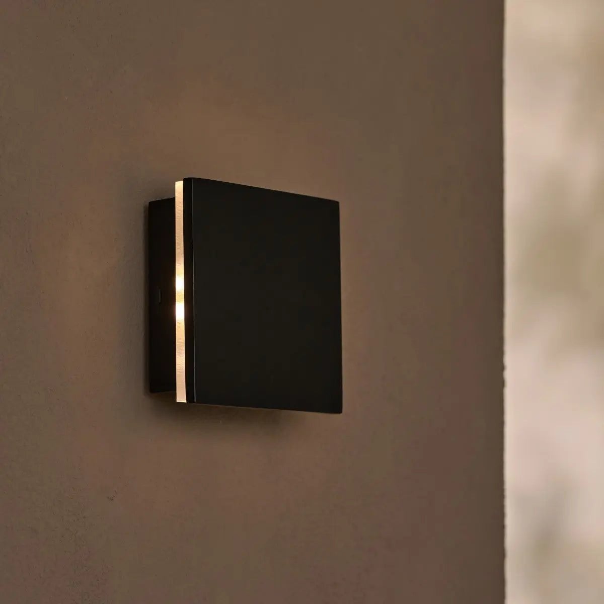 Lane Black Rubberwood Cordless Rechargeable Wall Lamp