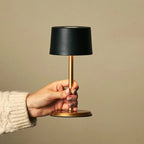David Black & Gold Rechargeable Table Lamp 2-in-1