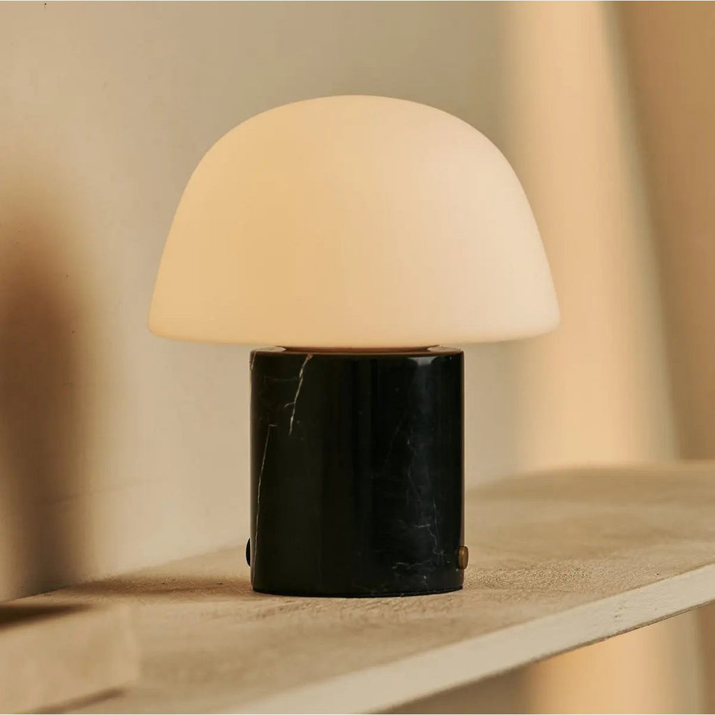 Maes Nero Marquina Marble Rechargeable Table Lamp