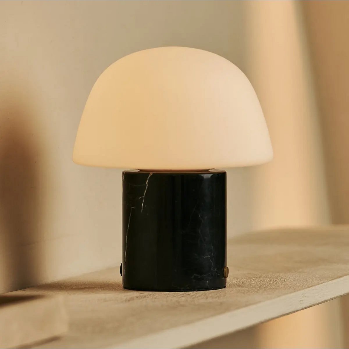 Maes Nero Marquina Marble Rechargeable Table Lamp