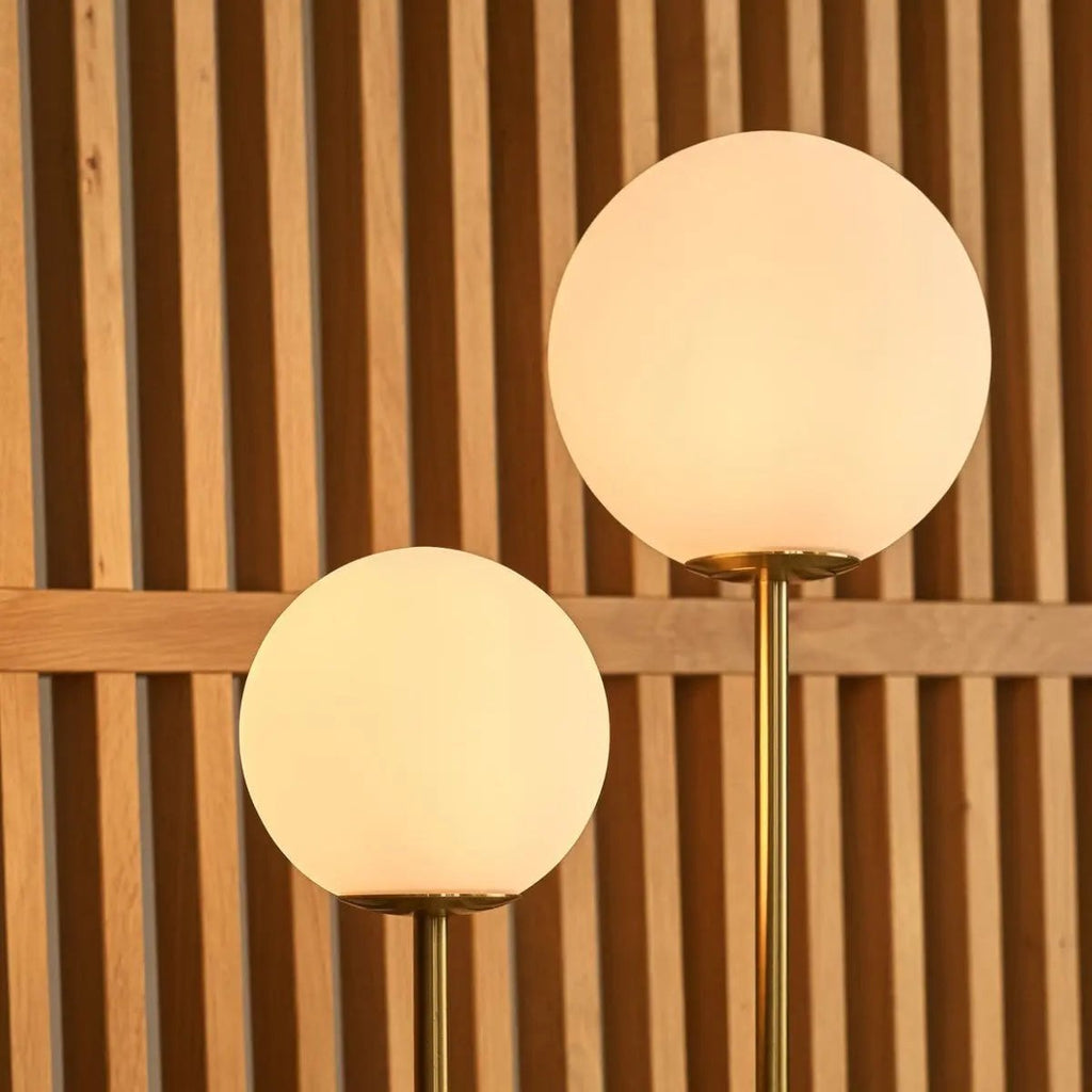Giorgia gold twin lamp in dining room statement setting