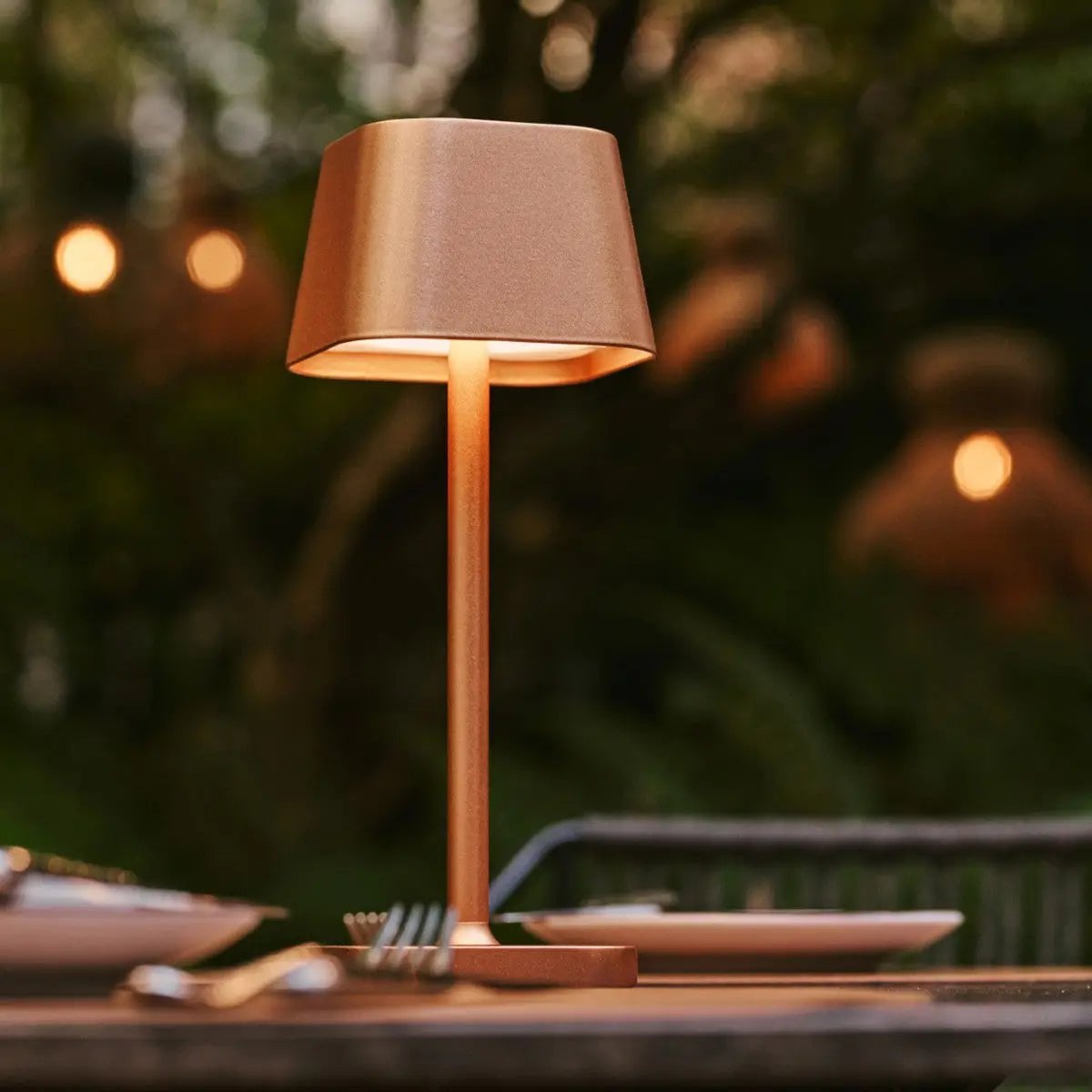 Ava copper lamp in Scandinavian minimalist interior