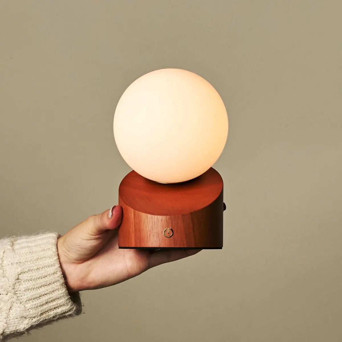 Morris table lamp on dining surface ambient light mode