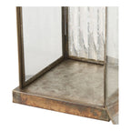 Herslev Laterne, Glas/Metall, Antik-Messing-Optik, 12x12x49 cm