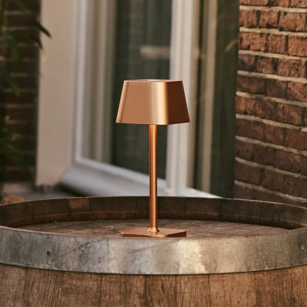 Ava cordless lamp on dining table in ambient light mode