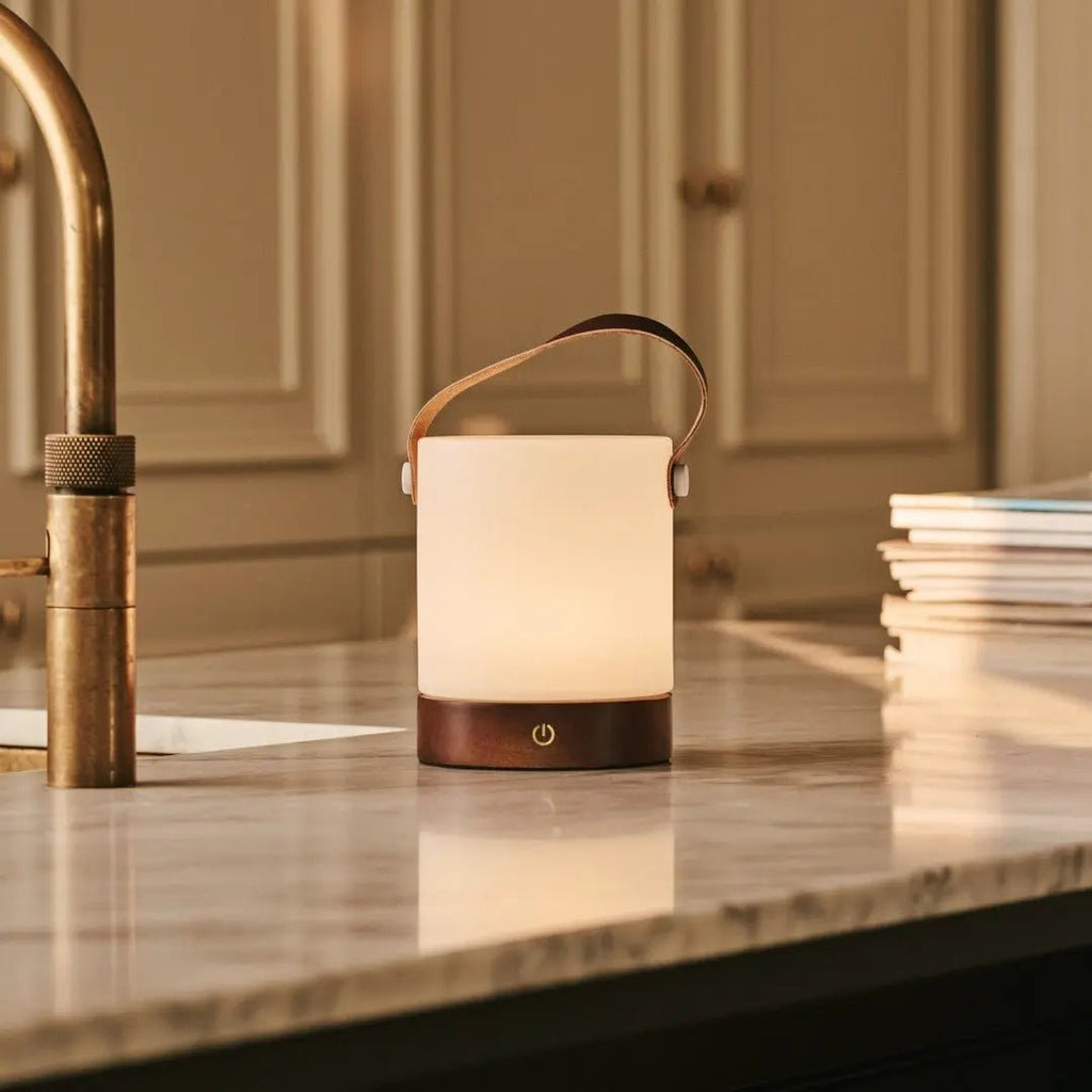 Avery rechargeable lamp in minimalist interior