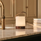 Avery rechargeable lamp in minimalist interior