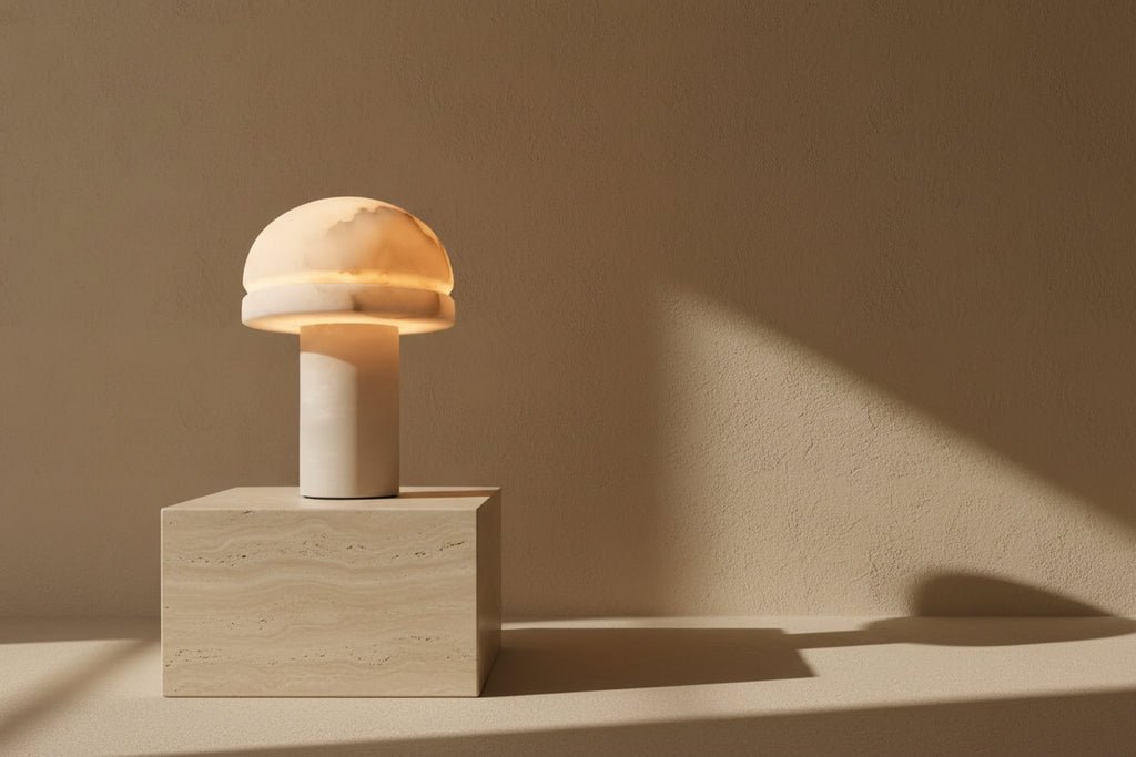 Leonardo alabaster lamp as luxury decorative statement piece