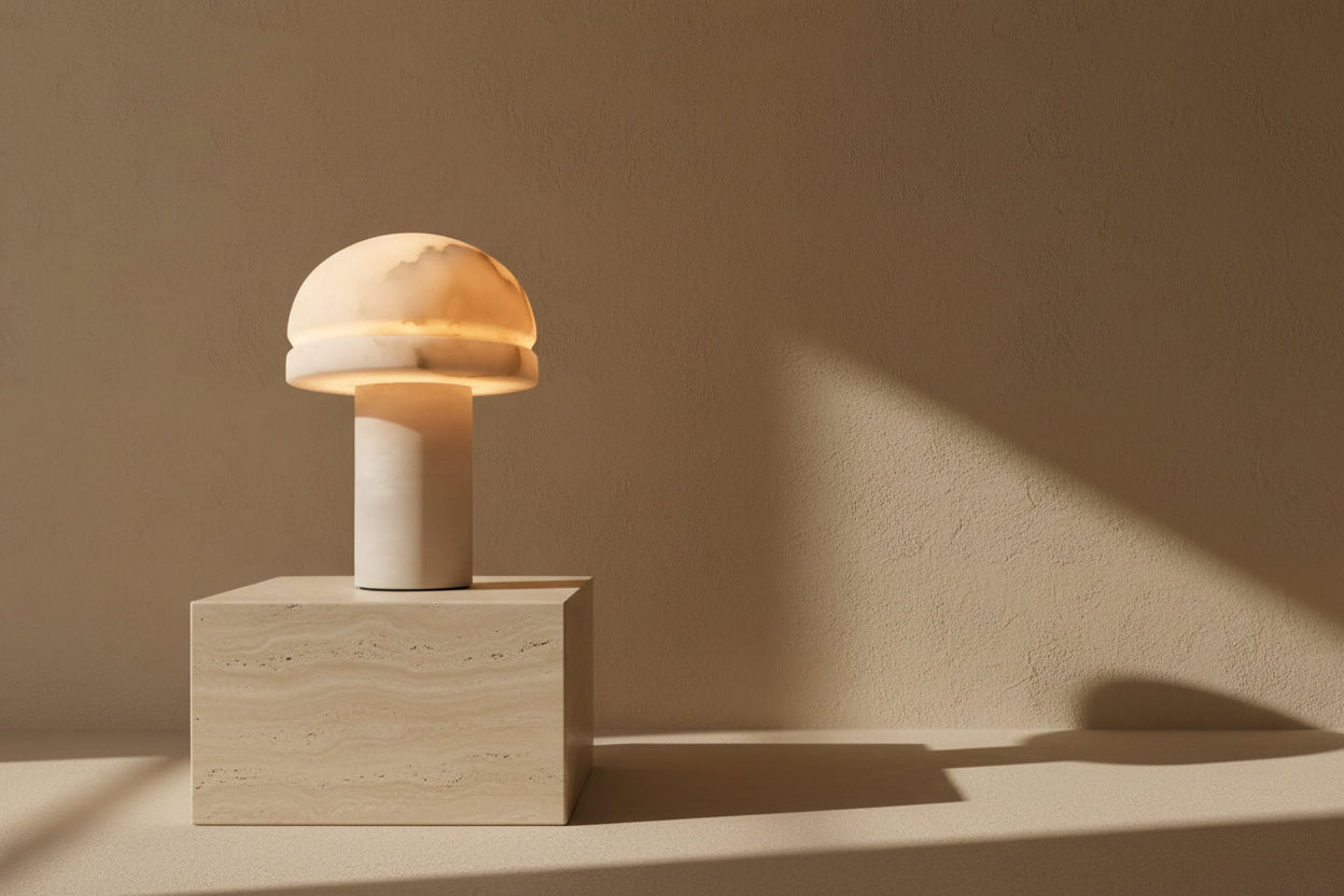 Leonardo alabaster lamp as luxury decorative statement piece