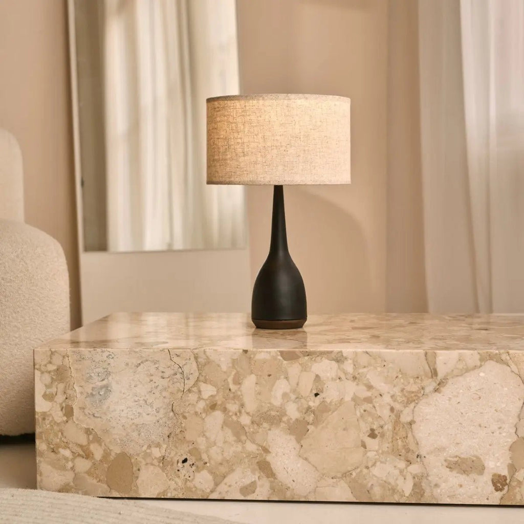Jacob black rubberwood base detail with anti-slip finish