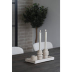 Yoren travertine holder side view showing stone form
