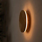 Lou Light Brown Rubberwood Cordless Rechargeable Wall Lamp