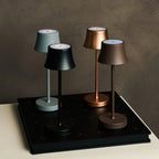 De Pijp midnight black cordless lamp side profile metal finish