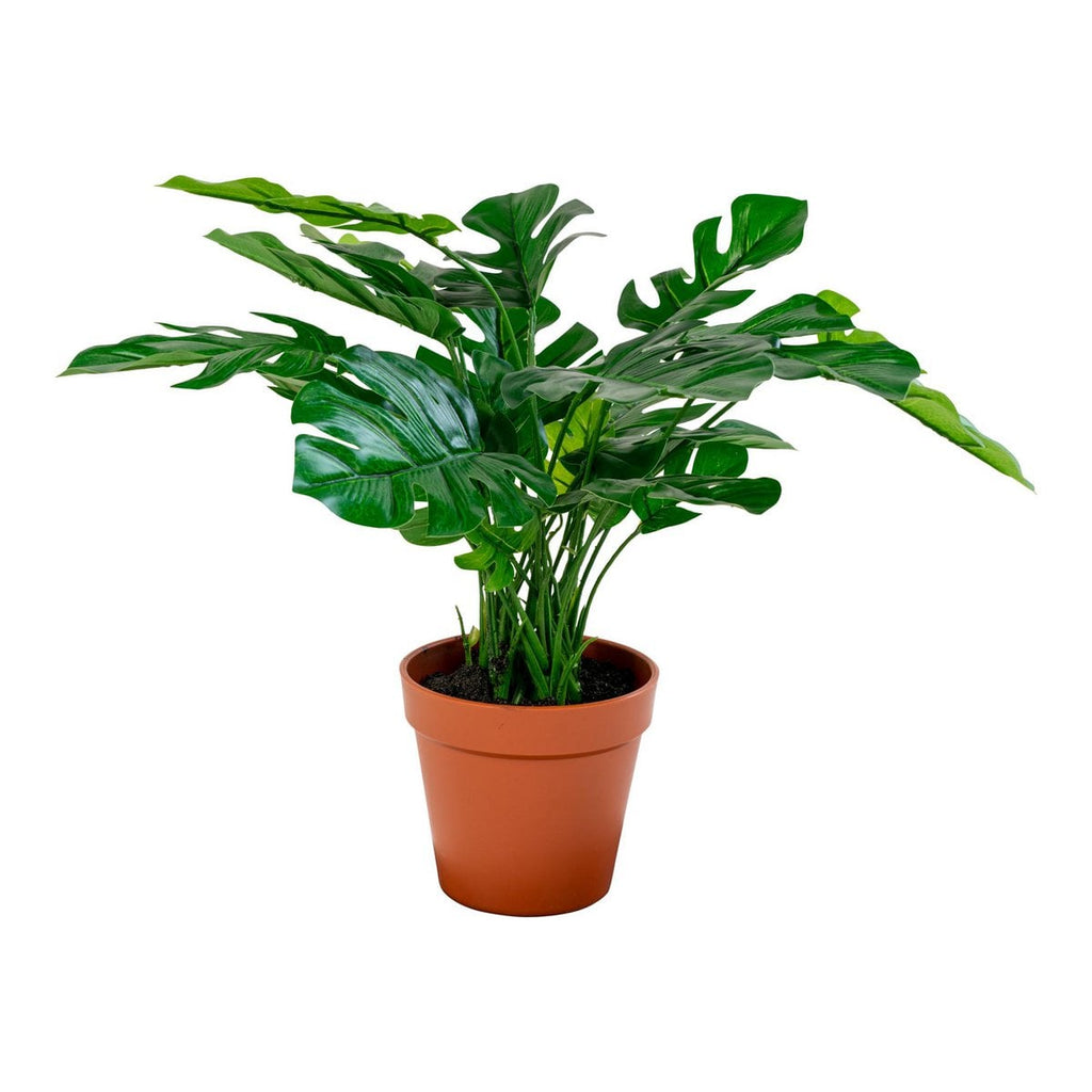 Faux Monstera Plant – Compact Green