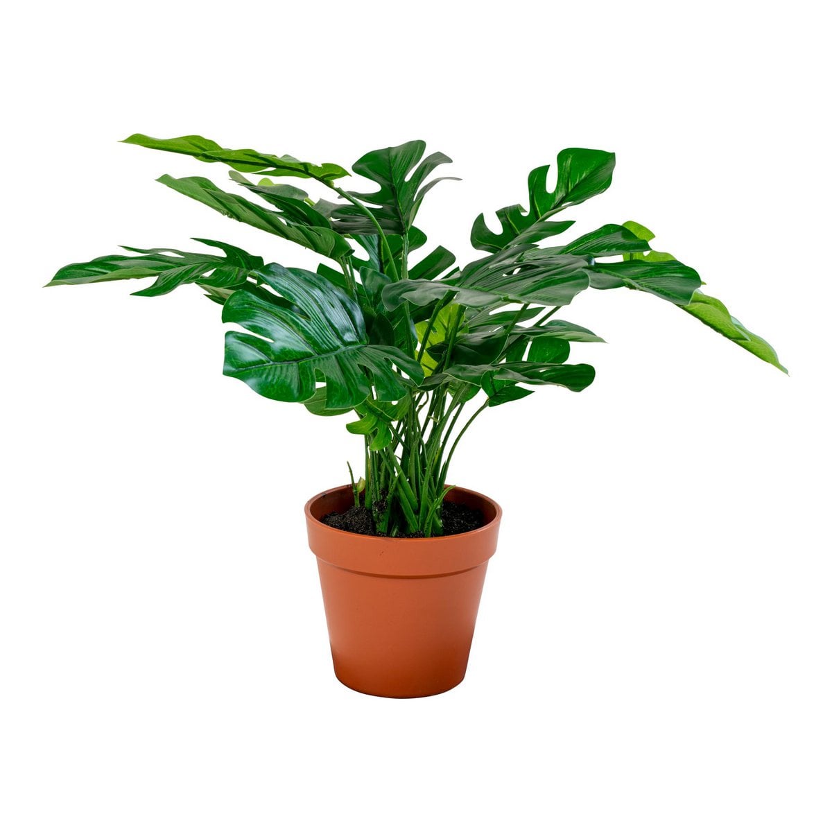 Faux Monstera Plant – Compact Green