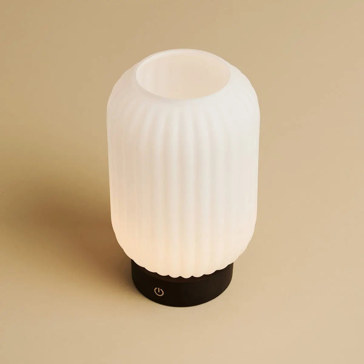 Lilly wood glass lamp in bedroom bedside use