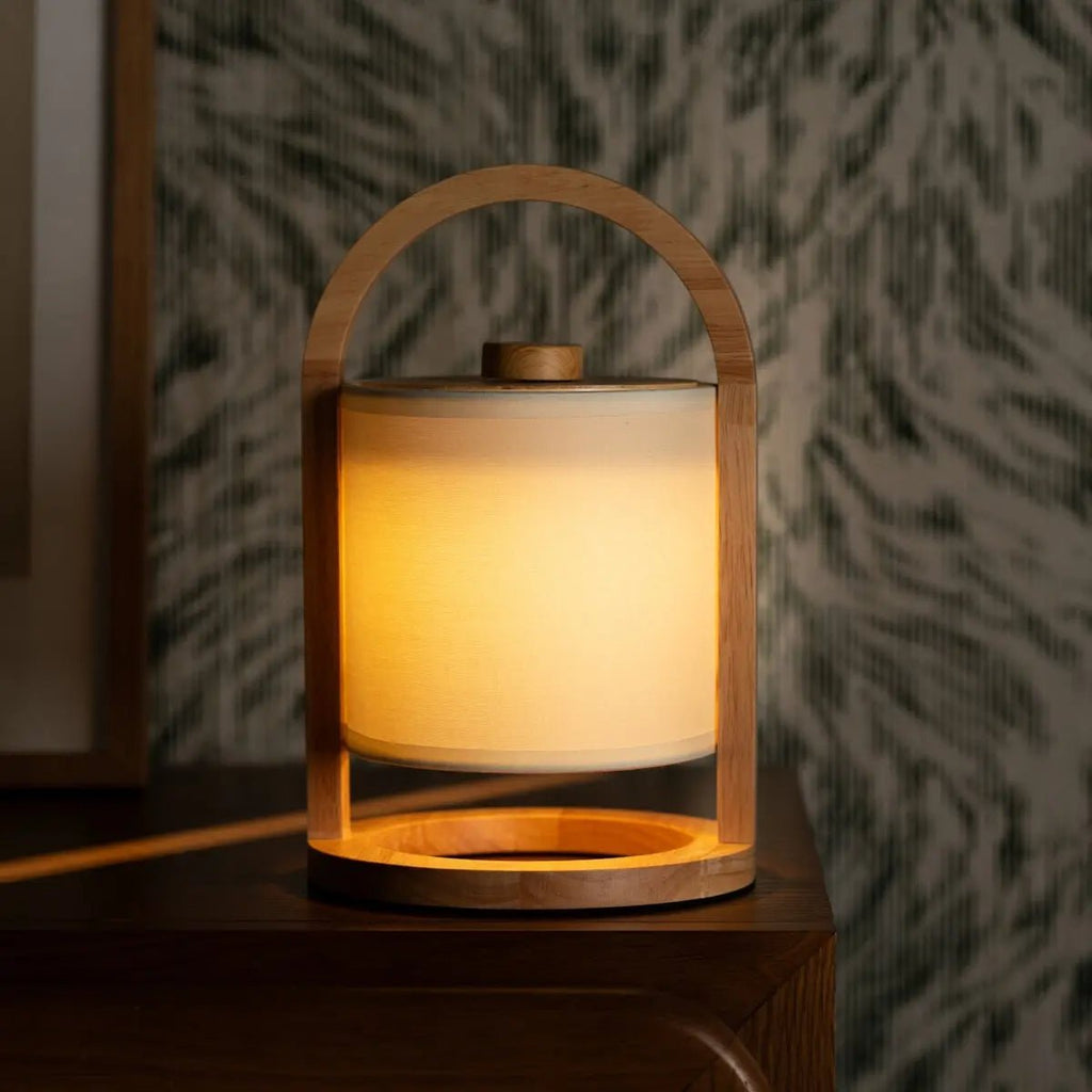 River rechargeable lamp touch-dim close-up