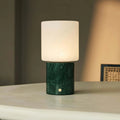 Cuyp Verde Alpi marble rechargeable table lamp green stone