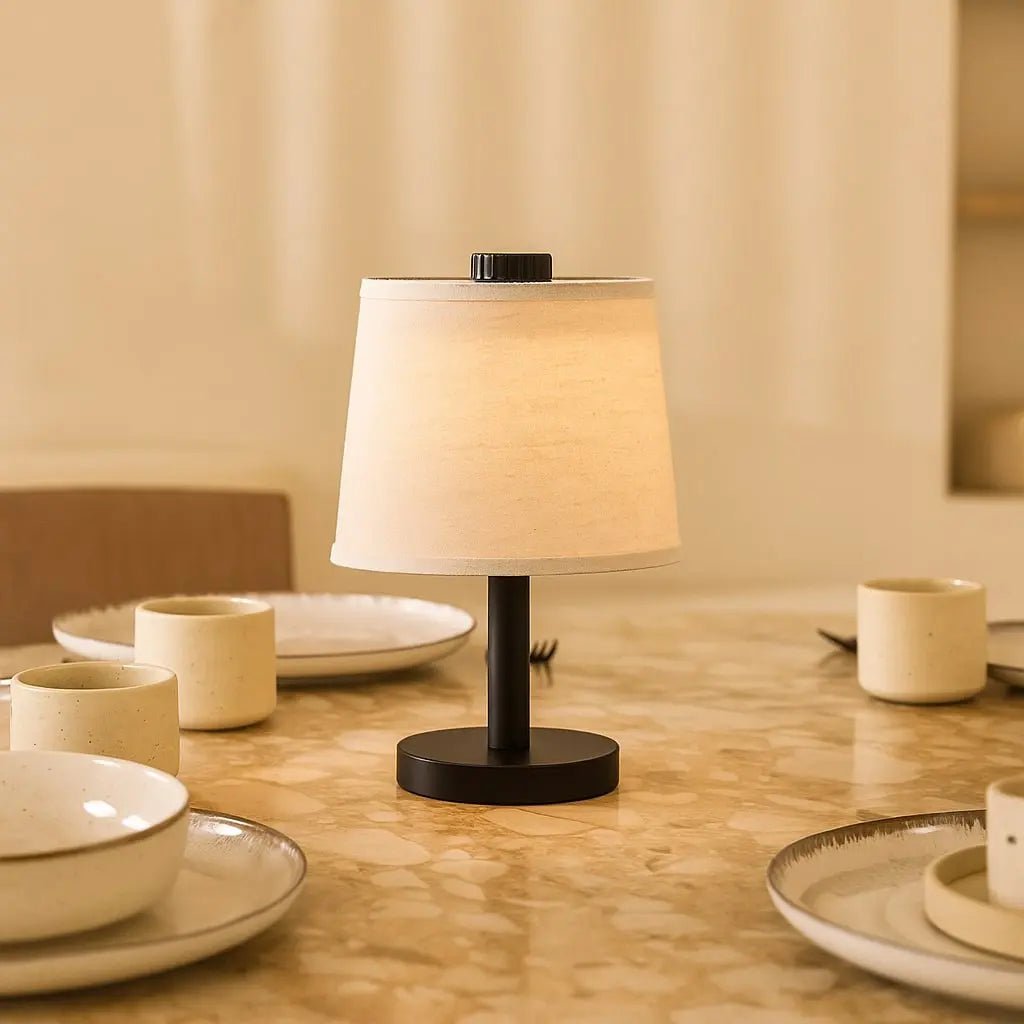 Rover cordless table lamp full product view on white background