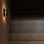 Lane Black Rubberwood Cordless Rechargeable Wall Lamp