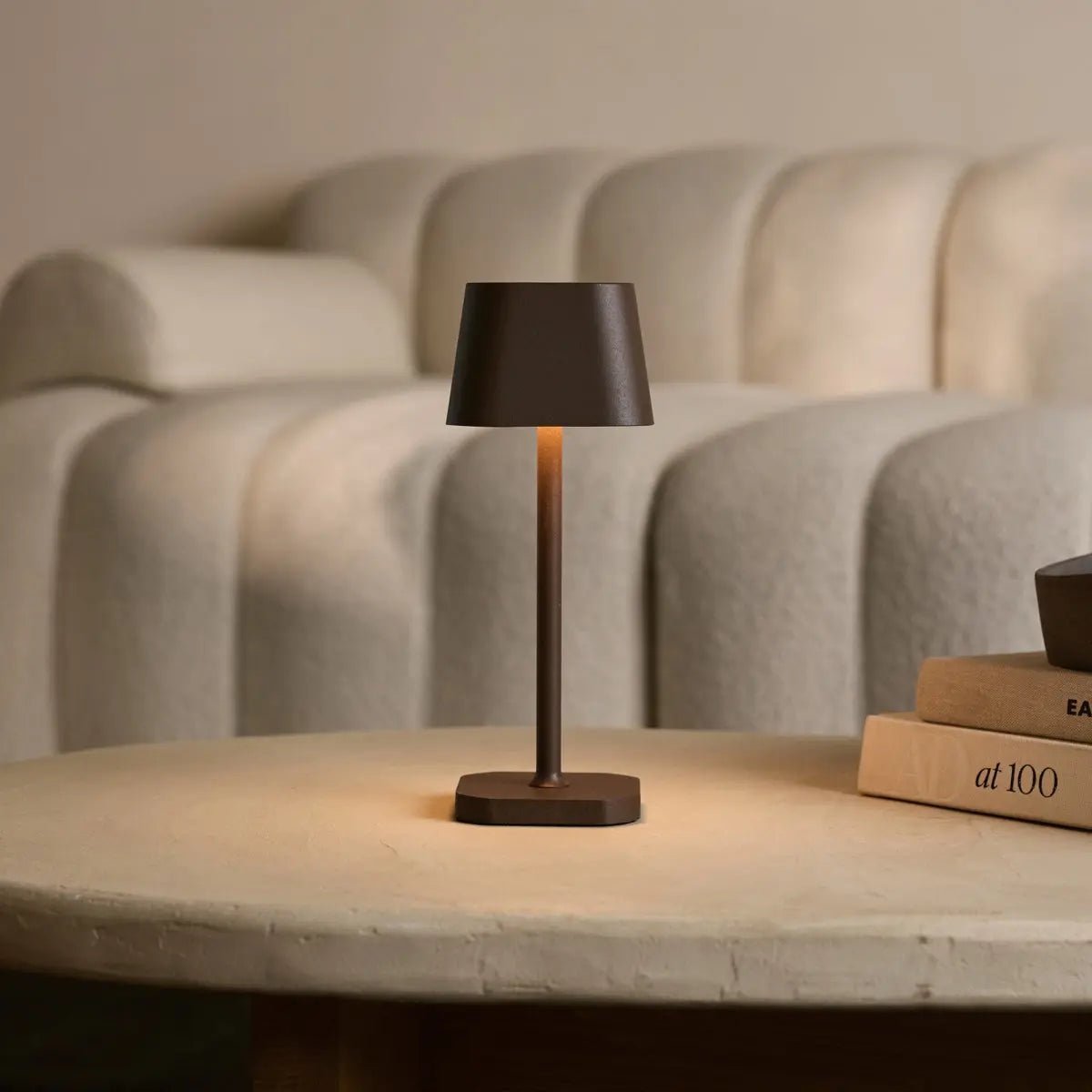 Ava metal lamp USB-C charging port detail