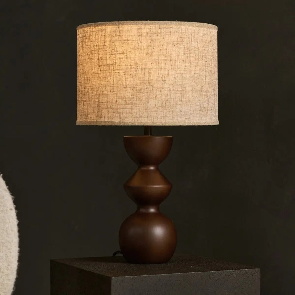 Kai corded lamp on bedside table in bedroom