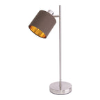 Maron Taupe & Nickel Table Lamp